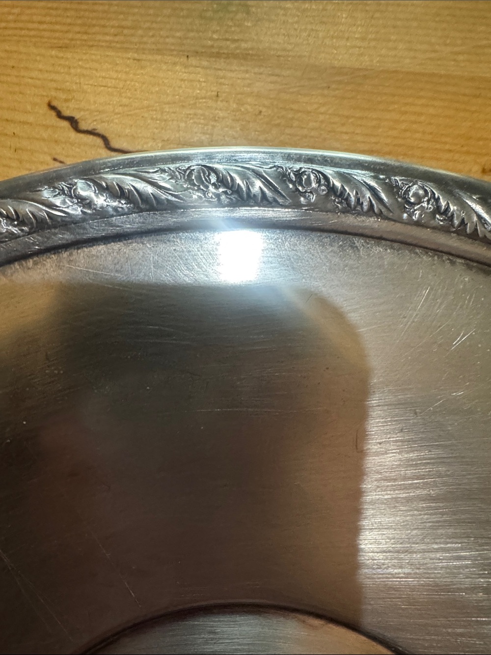 Silver Decorative Metal Serving Tray - Classic Home Kitchen Accent - Picture 4 of 5